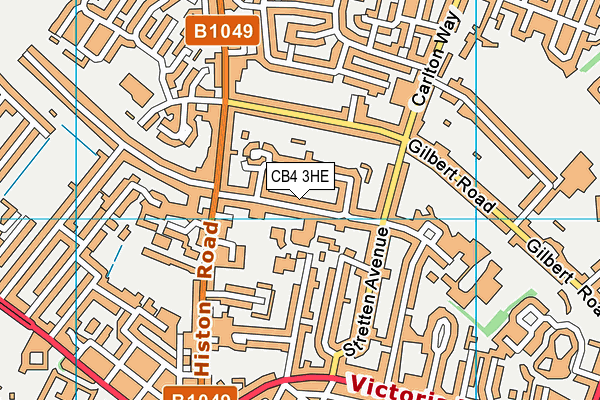 CB4 3HE map - OS VectorMap District (Ordnance Survey)