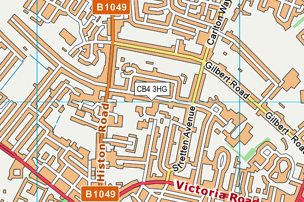 CB4 3HG map - OS VectorMap District (Ordnance Survey)