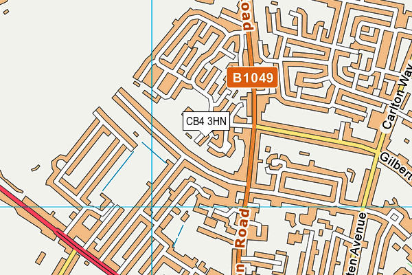 Mayfield Primary School map (CB4 3HN) - OS VectorMap District (Ordnance Survey)
