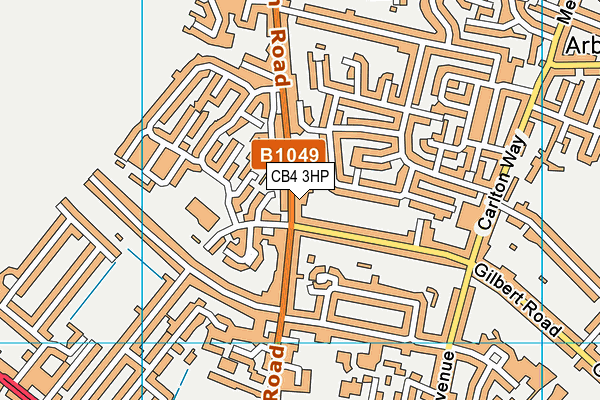 CB4 3HP map - OS VectorMap District (Ordnance Survey)