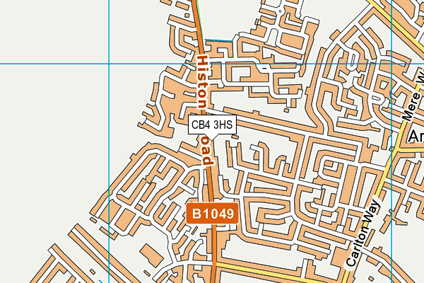 CB4 3HS map - OS VectorMap District (Ordnance Survey)