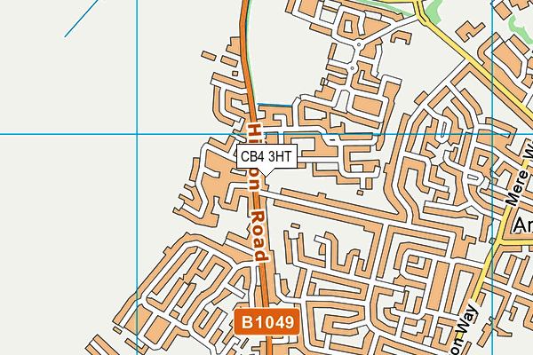 CB4 3HT map - OS VectorMap District (Ordnance Survey)