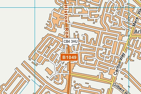 CB4 3HU map - OS VectorMap District (Ordnance Survey)