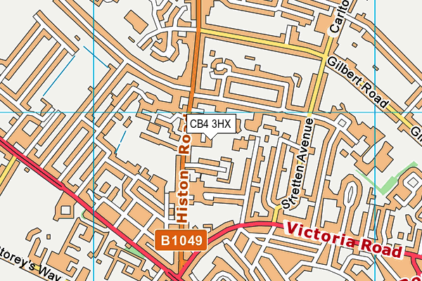 CB4 3HX map - OS VectorMap District (Ordnance Survey)