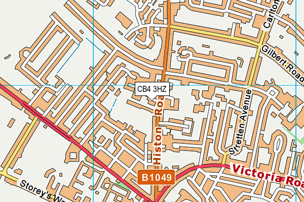 CB4 3HZ map - OS VectorMap District (Ordnance Survey)