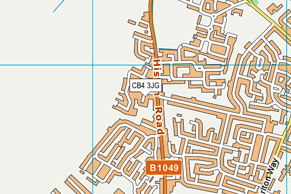 CB4 3JG map - OS VectorMap District (Ordnance Survey)