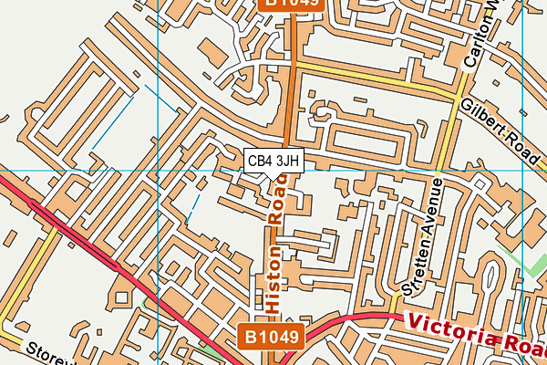 CB4 3JH map - OS VectorMap District (Ordnance Survey)