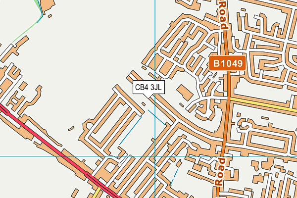 CB4 3JL map - OS VectorMap District (Ordnance Survey)
