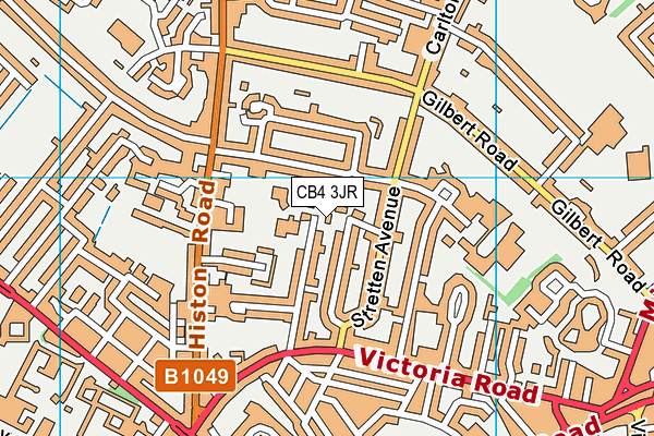 CB4 3JR map - OS VectorMap District (Ordnance Survey)