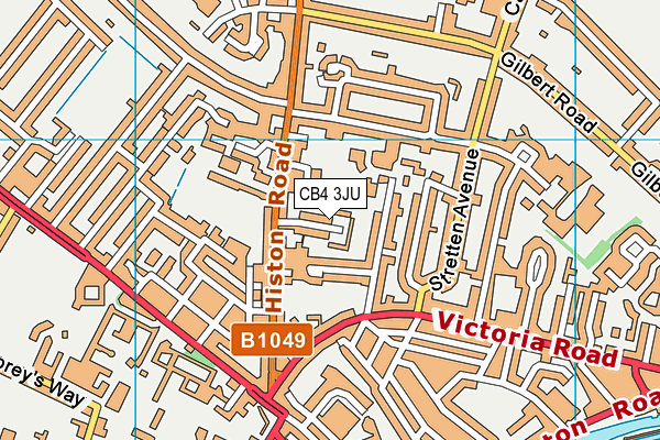 CB4 3JU map - OS VectorMap District (Ordnance Survey)