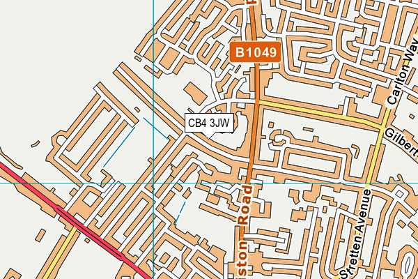 CB4 3JW map - OS VectorMap District (Ordnance Survey)
