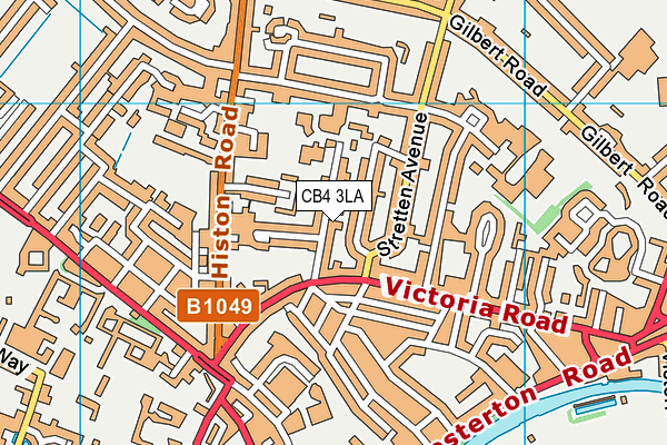 CB4 3LA map - OS VectorMap District (Ordnance Survey)