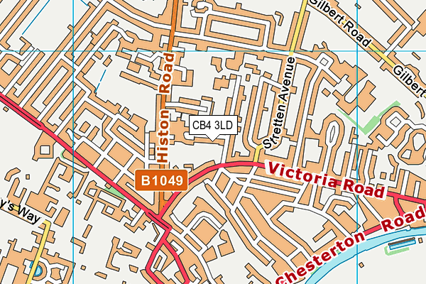 CB4 3LD map - OS VectorMap District (Ordnance Survey)