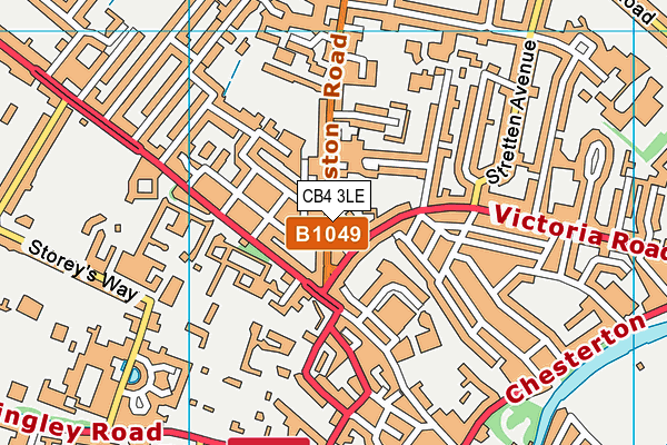 CB4 3LE map - OS VectorMap District (Ordnance Survey)