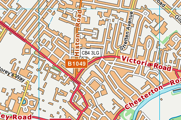 CB4 3LG map - OS VectorMap District (Ordnance Survey)