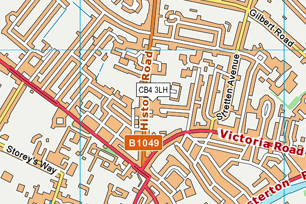 CB4 3LH map - OS VectorMap District (Ordnance Survey)
