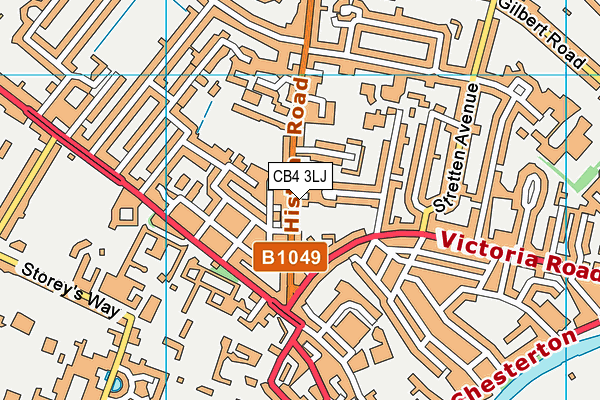CB4 3LJ map - OS VectorMap District (Ordnance Survey)