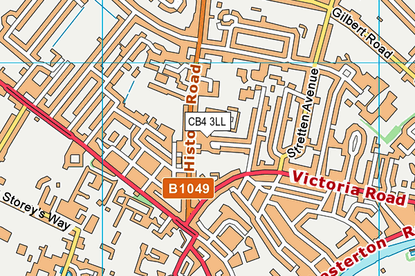 CB4 3LL map - OS VectorMap District (Ordnance Survey)