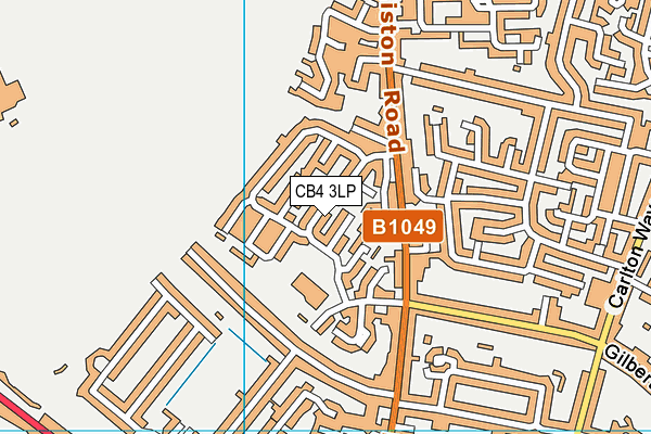 CB4 3LP map - OS VectorMap District (Ordnance Survey)