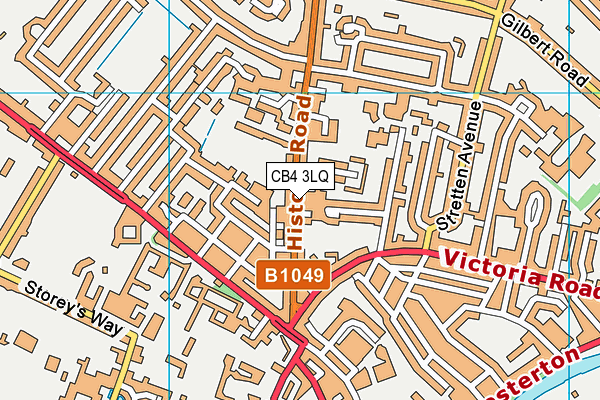 CB4 3LQ map - OS VectorMap District (Ordnance Survey)