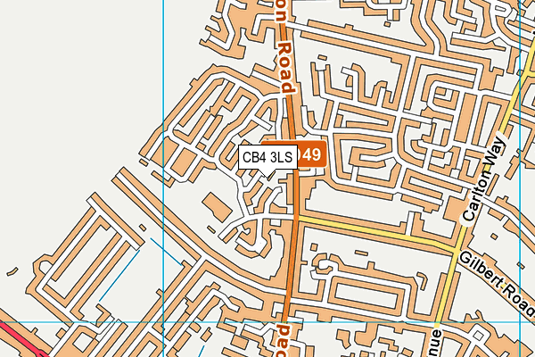 CB4 3LS map - OS VectorMap District (Ordnance Survey)