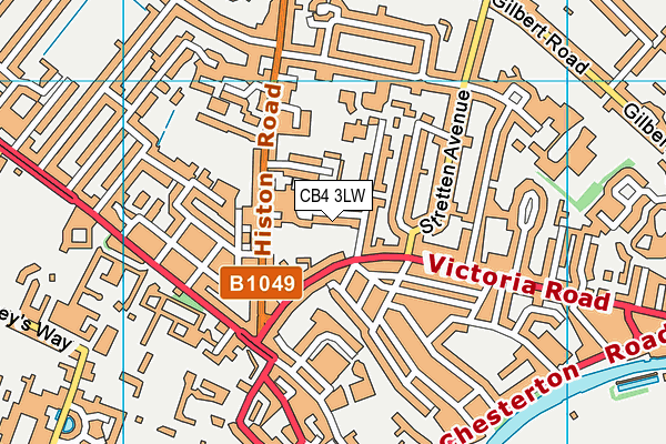 CB4 3LW map - OS VectorMap District (Ordnance Survey)