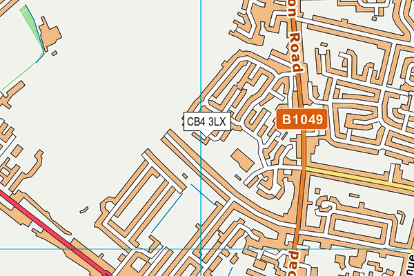 CB4 3LX map - OS VectorMap District (Ordnance Survey)
