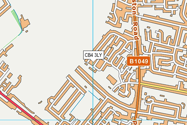 CB4 3LY map - OS VectorMap District (Ordnance Survey)