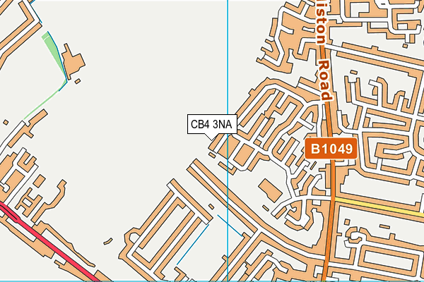 CB4 3NA map - OS VectorMap District (Ordnance Survey)