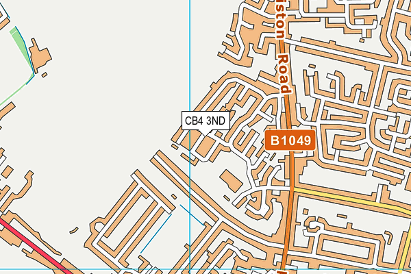 CB4 3ND map - OS VectorMap District (Ordnance Survey)