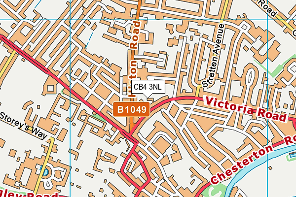 CB4 3NL map - OS VectorMap District (Ordnance Survey)