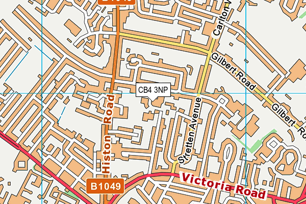 CB4 3NP map - OS VectorMap District (Ordnance Survey)
