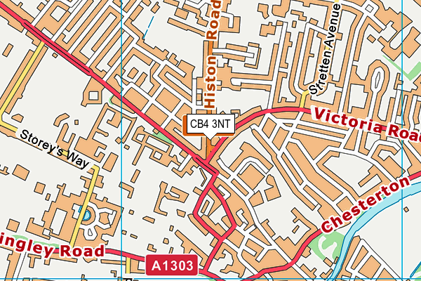 CB4 3NT map - OS VectorMap District (Ordnance Survey)