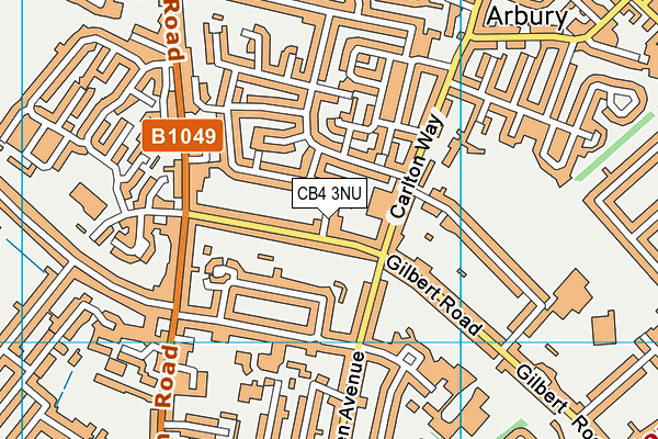 CB4 3NU map - OS VectorMap District (Ordnance Survey)
