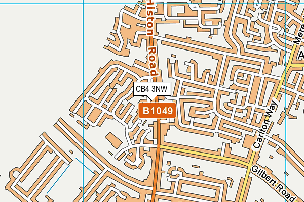 CB4 3NW map - OS VectorMap District (Ordnance Survey)