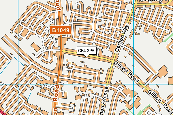 CB4 3PA map - OS VectorMap District (Ordnance Survey)