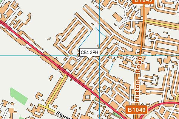 CB4 3PH map - OS VectorMap District (Ordnance Survey)