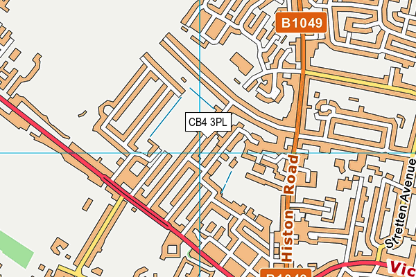 CB4 3PL map - OS VectorMap District (Ordnance Survey)