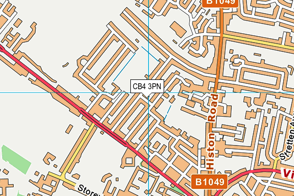 CB4 3PN map - OS VectorMap District (Ordnance Survey)