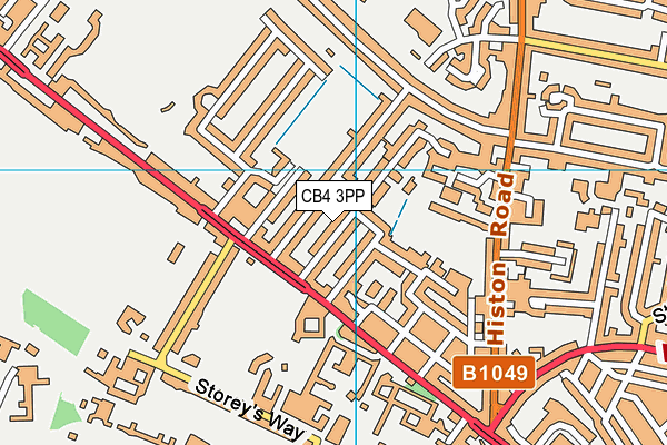 CB4 3PP map - OS VectorMap District (Ordnance Survey)