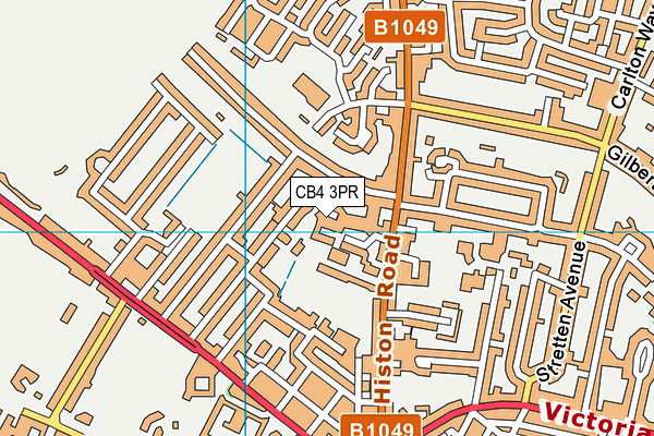 CB4 3PR map - OS VectorMap District (Ordnance Survey)