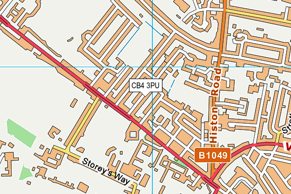 CB4 3PU map - OS VectorMap District (Ordnance Survey)