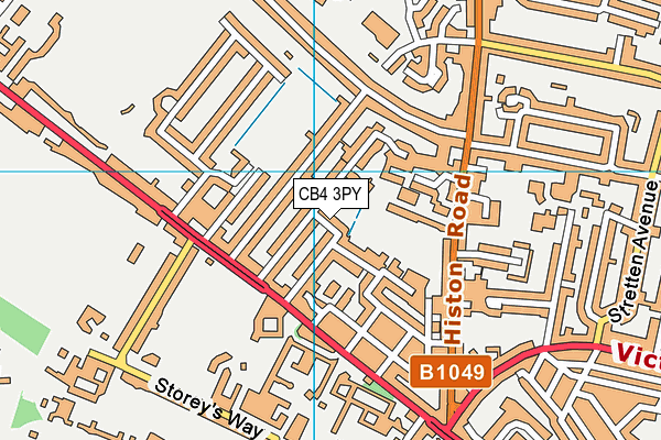 CB4 3PY map - OS VectorMap District (Ordnance Survey)