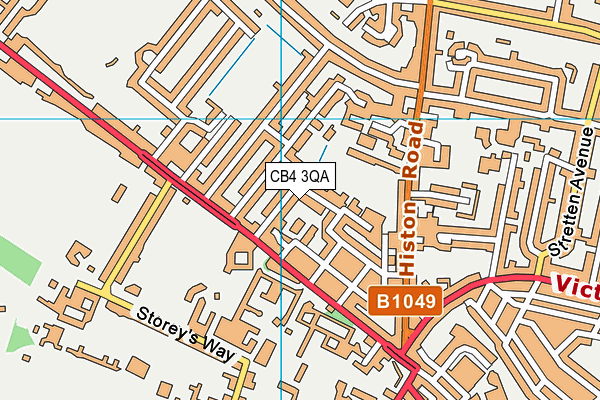 CB4 3QA map - OS VectorMap District (Ordnance Survey)