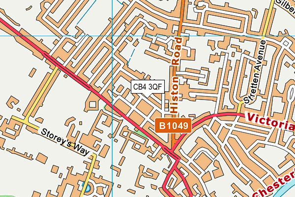 CB4 3QF map - OS VectorMap District (Ordnance Survey)