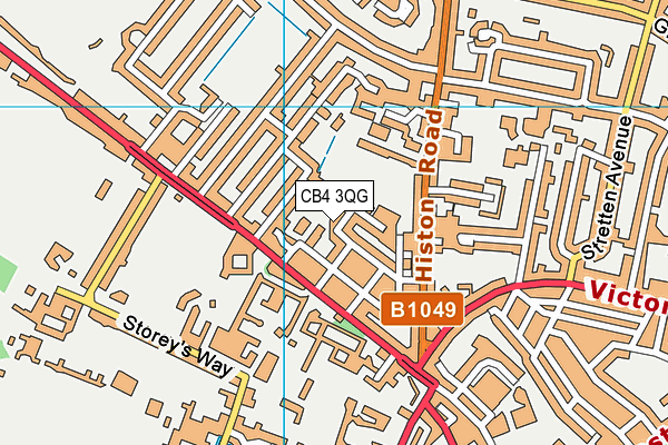 CB4 3QG map - OS VectorMap District (Ordnance Survey)