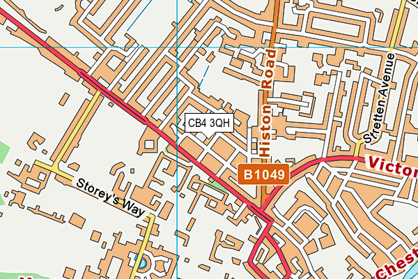 CB4 3QH map - OS VectorMap District (Ordnance Survey)