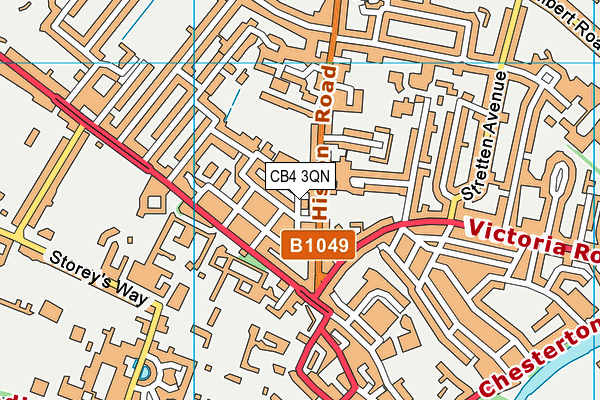 CB4 3QN map - OS VectorMap District (Ordnance Survey)