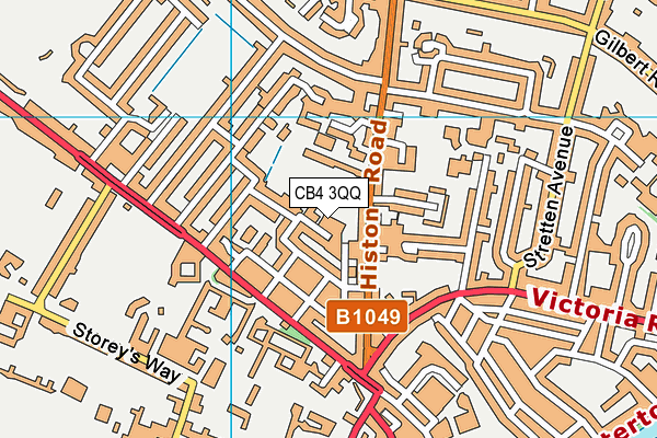 CB4 3QQ map - OS VectorMap District (Ordnance Survey)
