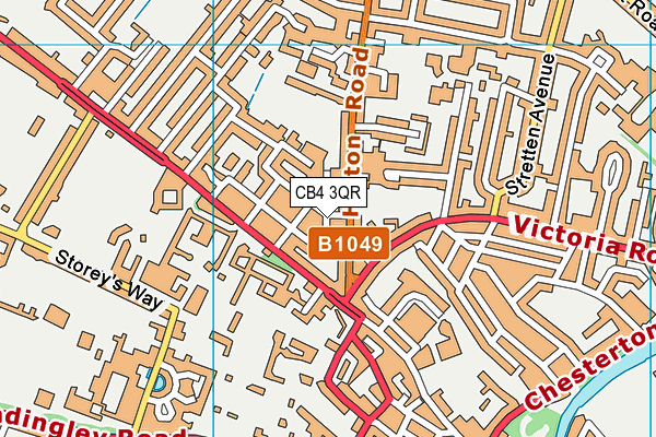 CB4 3QR map - OS VectorMap District (Ordnance Survey)